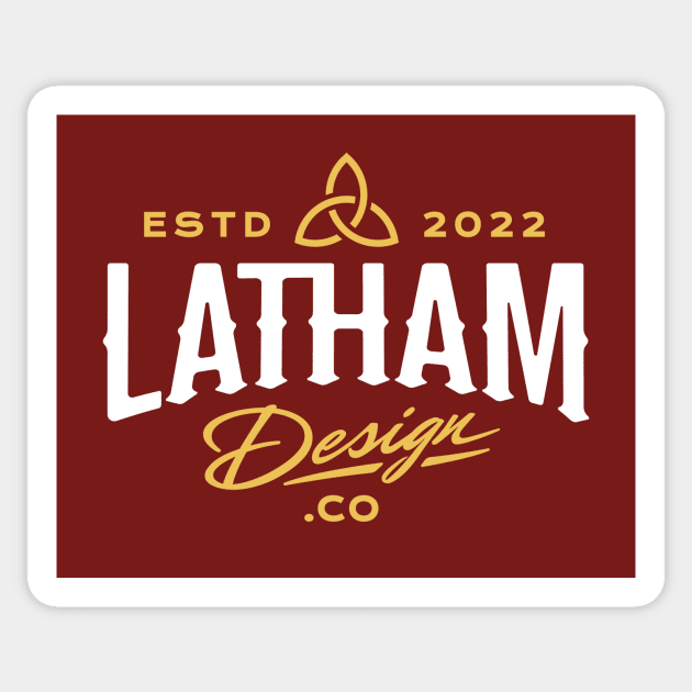 Latham Design Co. – Standard White/Gold Sticker by MrLatham